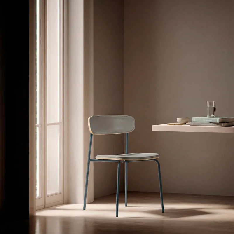 Set di 2 sedie con gambe in metallo blu Saulyn 52x78 cm