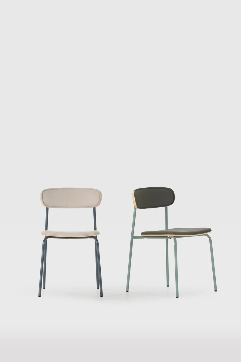 Set di 2 sedie con gambe in metallo blu Saulyn 52x78 cm