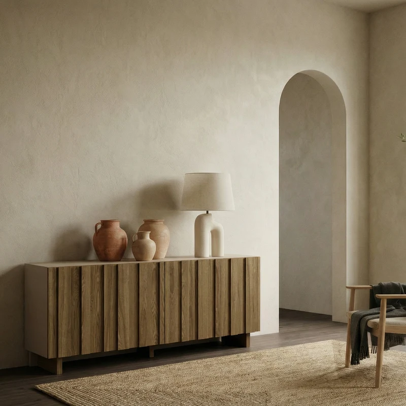 Madia 4 ante in legno di pino Cosmos 180x78 cm