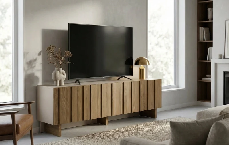 Mobile TV 4 ante in legno di pino Cosmos 180x50 cm