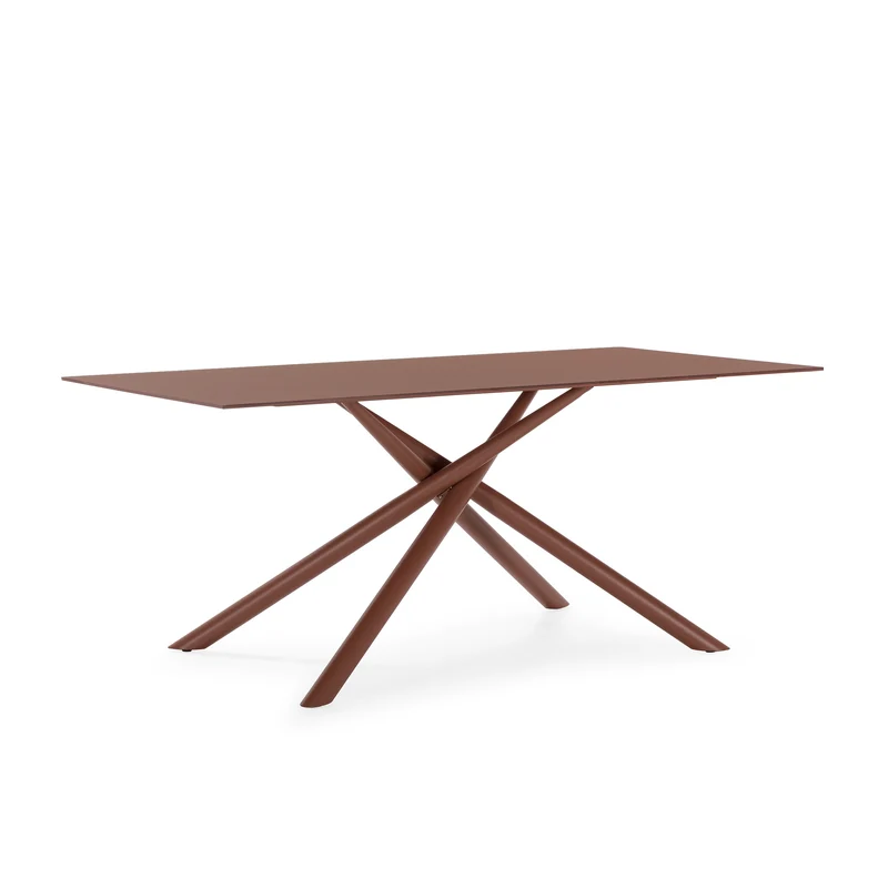 Tavolo rettangolare con gamba in metallo Lexy 180x75 cm