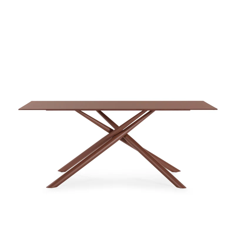 Tavolo rettangolare con gamba in metallo Lexy 180x75 cm