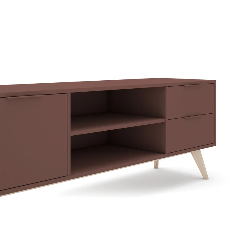 Mobile TV 2 ante 2 cassetti in legno di pino Lith 180x53 cm