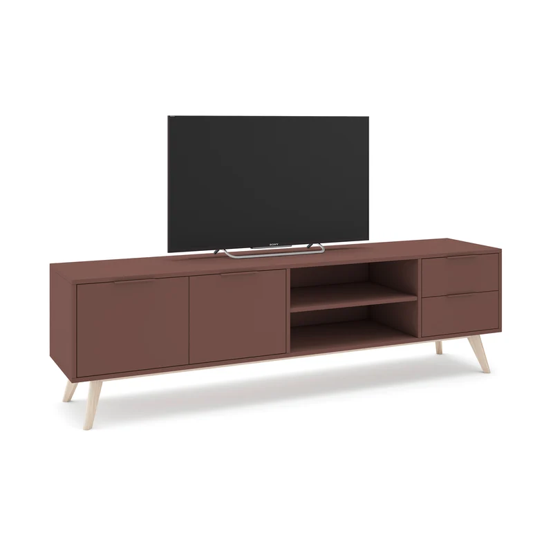 Mobile TV 2 ante 2 cassetti in legno di pino Lith 180x53 cm