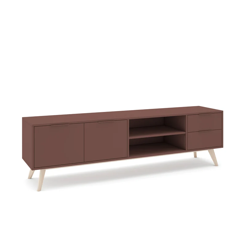 Mobile TV 2 ante 2 cassetti in legno di pino Lith 180x53 cm