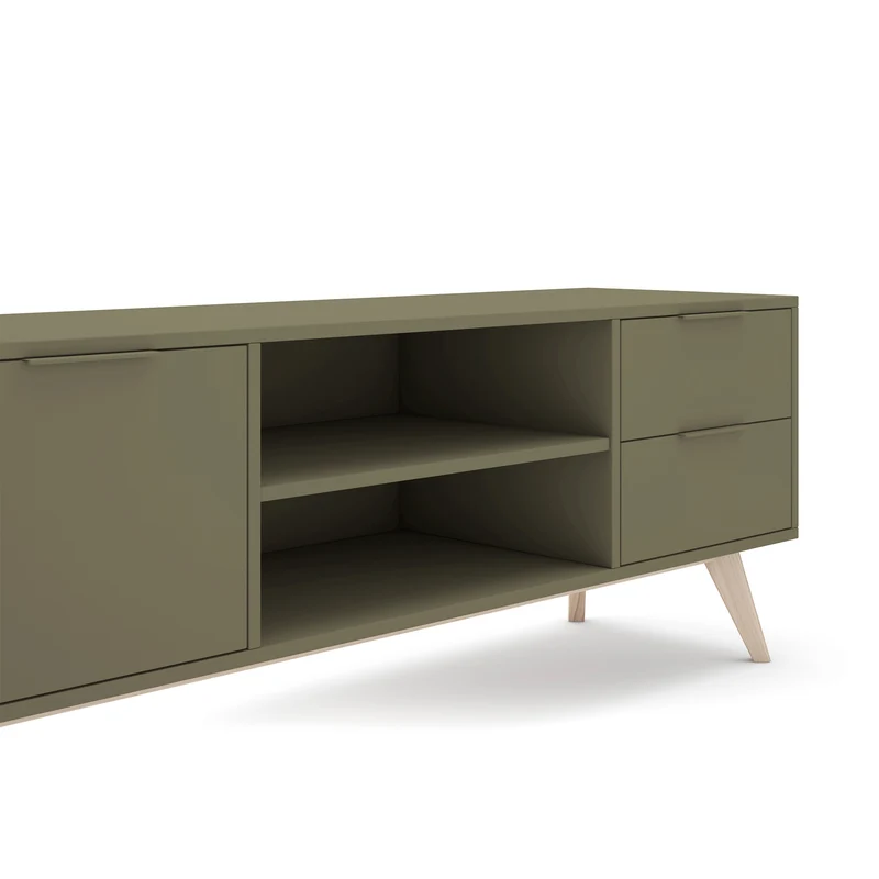 Mobile TV 2 ante 2 cassetti in legno di pino Lith 180x53 cm