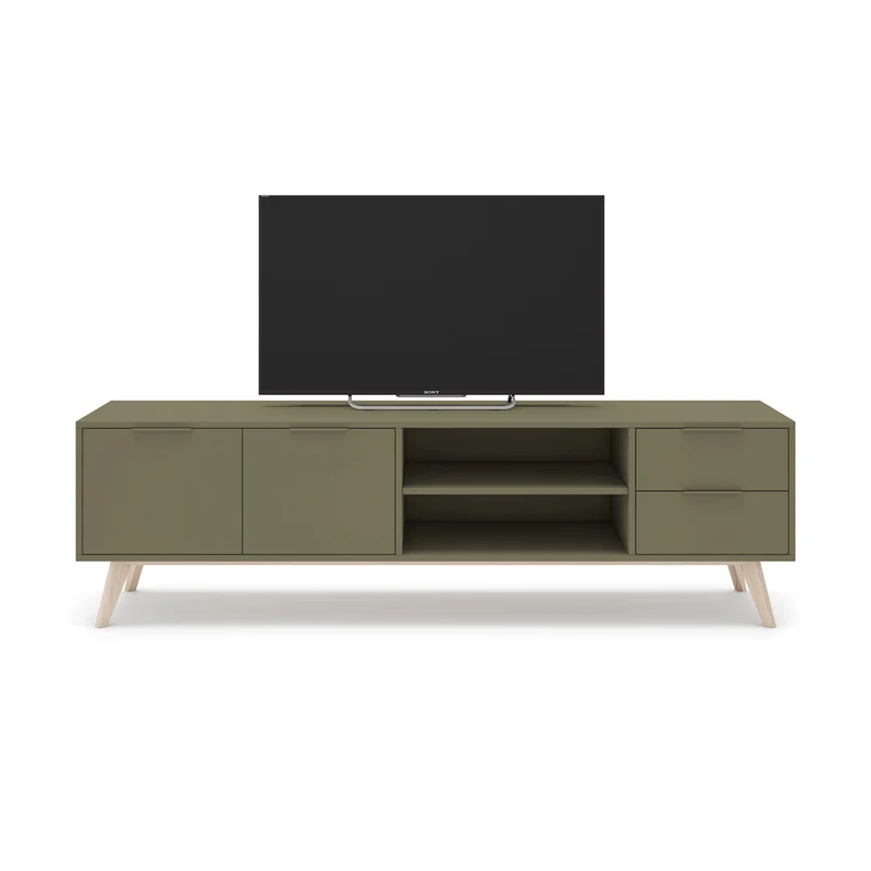 Mobile TV 2 ante 2 cassetti in legno di pino Lith 180x53 cm