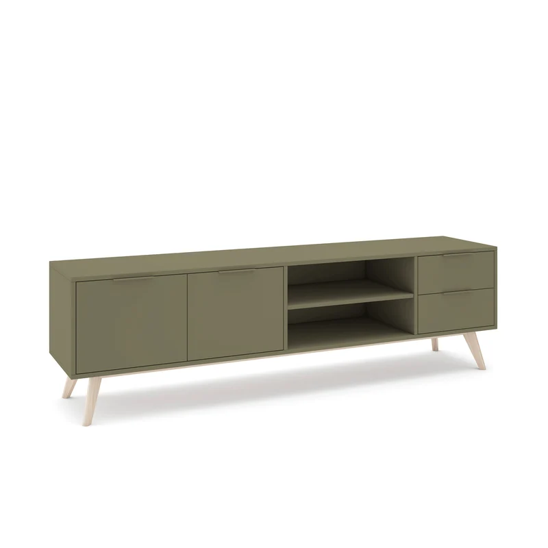Mobile TV 2 ante 2 cassetti in legno di pino Lith 180x53 cm