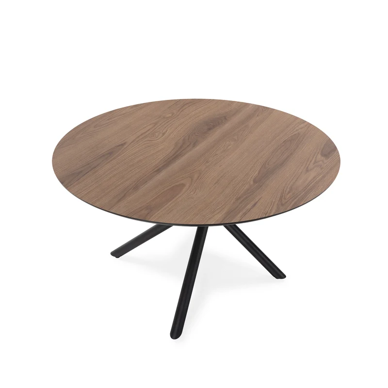 Tavolo rotondo con gamba in metallo nero Hugo 76x120 cm