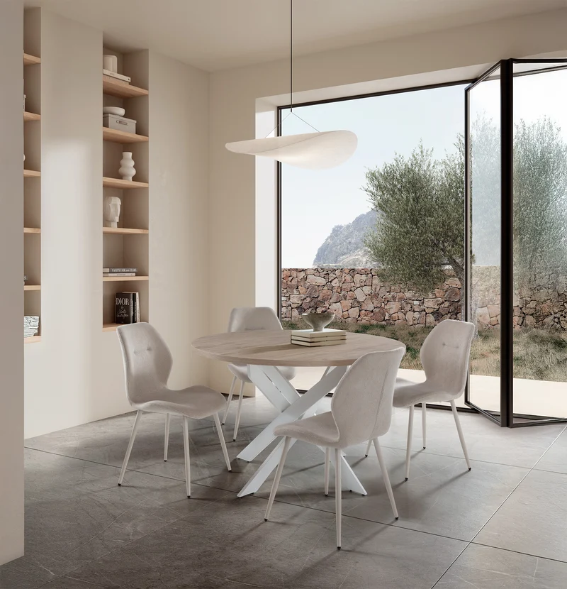 Set di 4 sedie con gamba in metallo Quinn 58x49 cm
