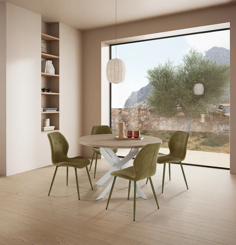 Set di 4 sedie con gamba in metallo Quinn 58x49 cm