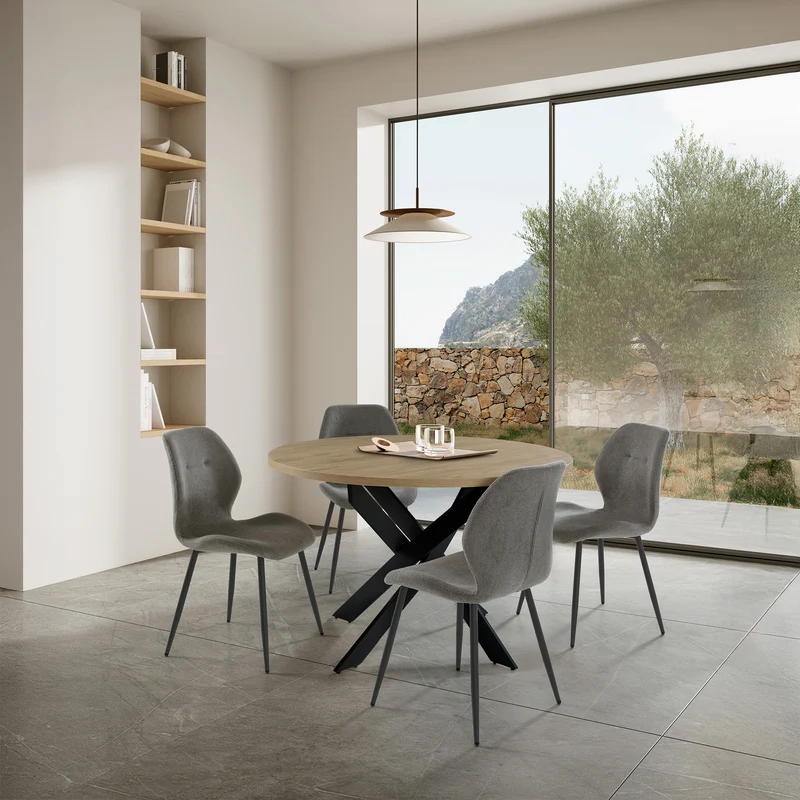 Set di 4 sedie con gamba in metallo Quinn 58x49 cm