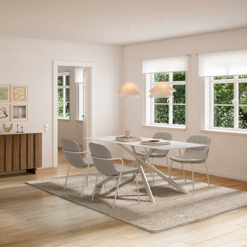 Set di 4 sedie con gamba in metallo Kaia 81x46 cm