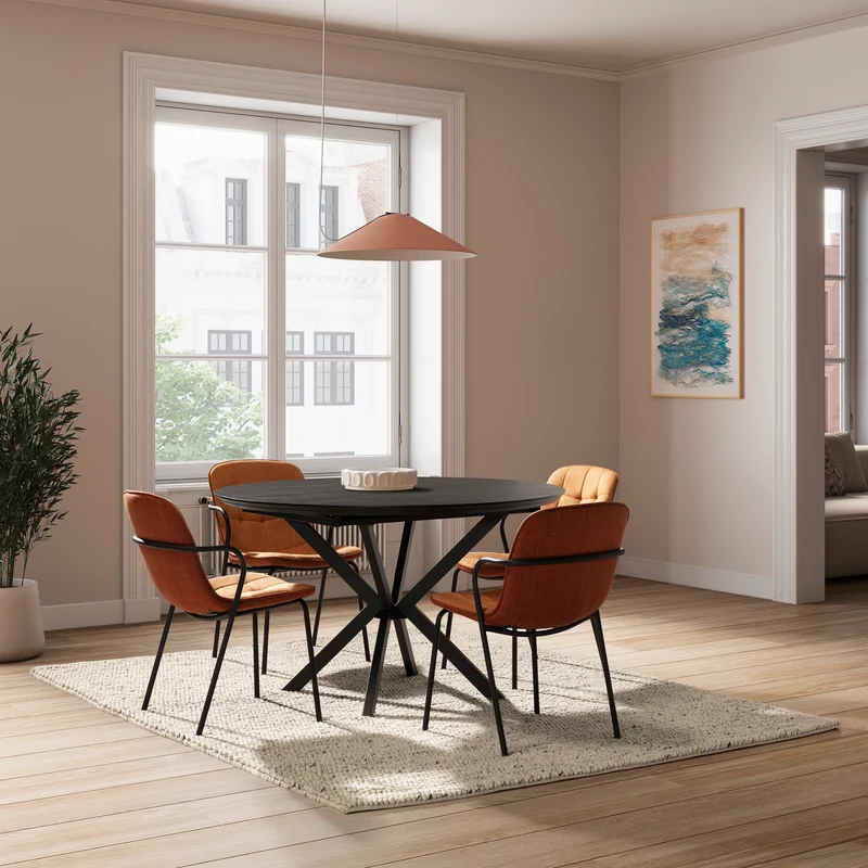Set di 4 sedie con gamba in metallo Kaia 81x46 cm