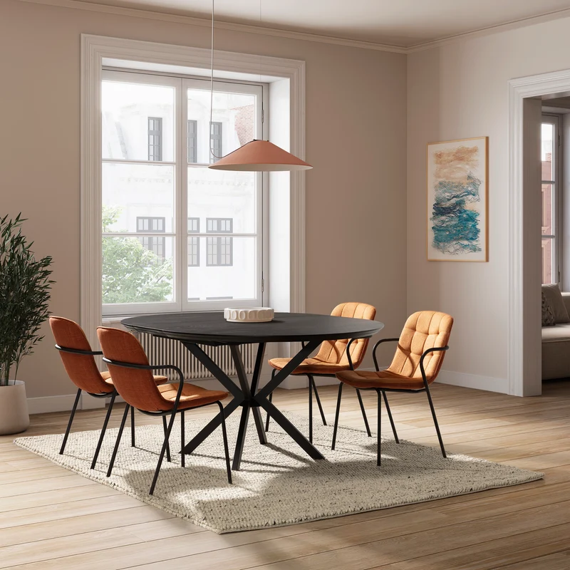 Set di 4 sedie con gamba in metallo Kaia 81x46 cm