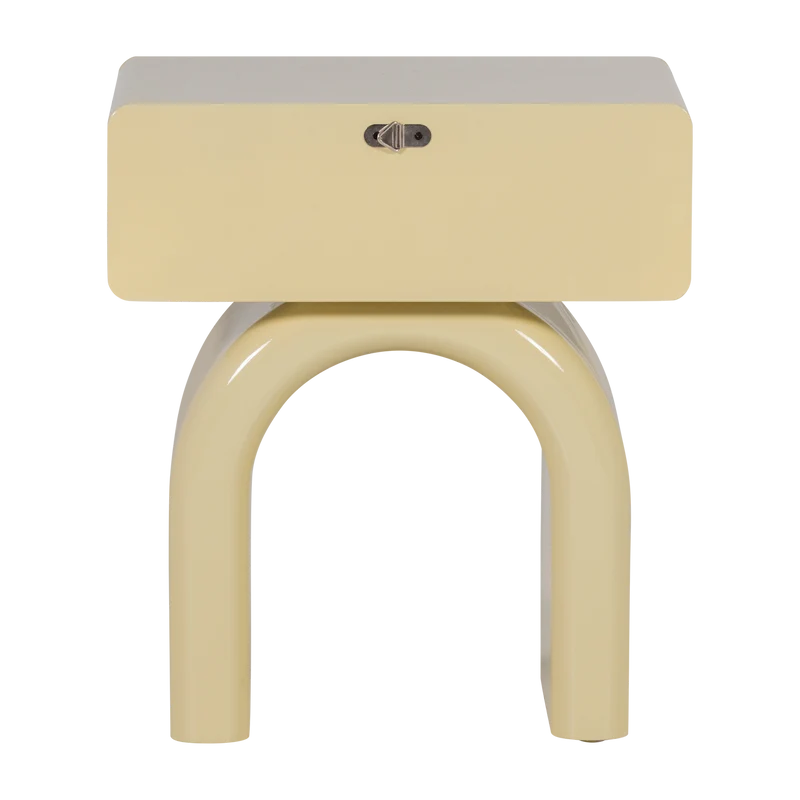 Tavolino in legno massello di pino giallo miele Zest 57x40 cm