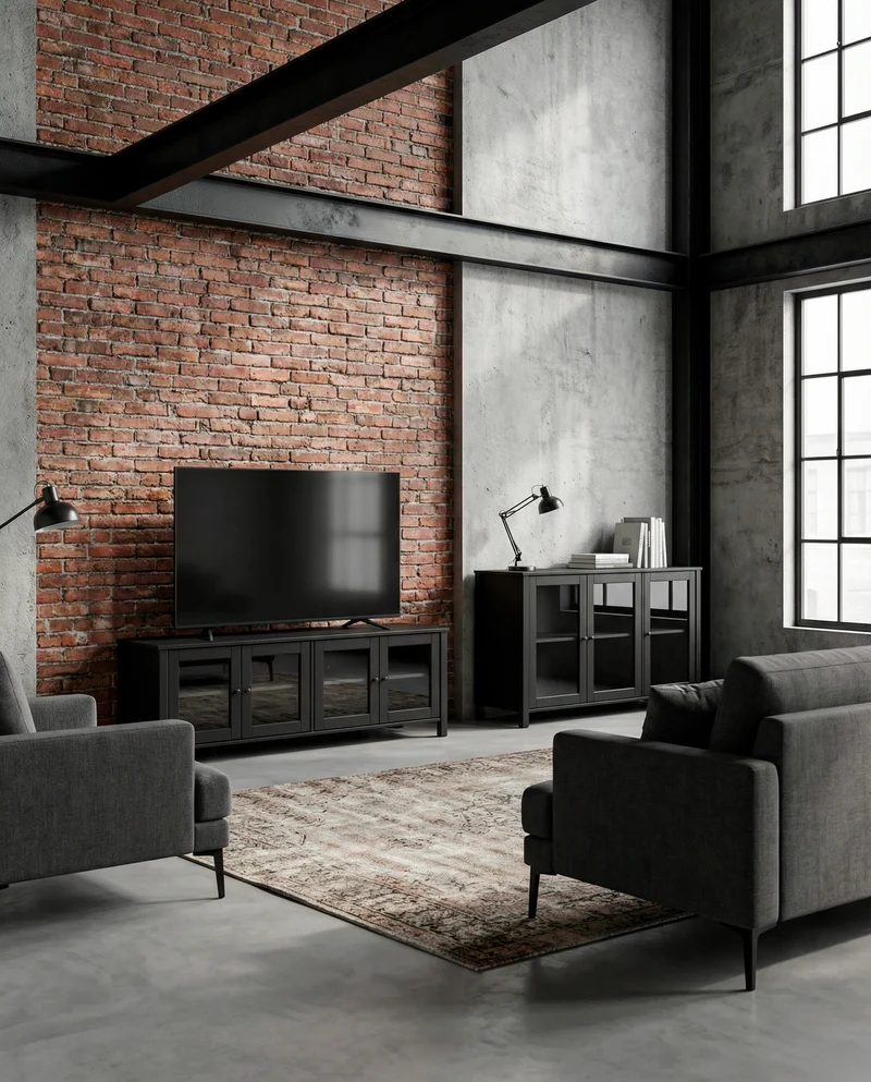 Madia 3 ante in legno di pino Herity 142x80 cm