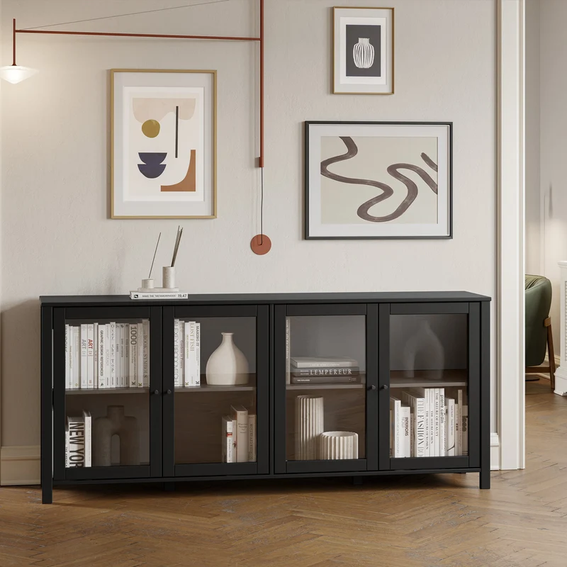 Madia 4 ante in legno di pino Herity 186x80 cm
