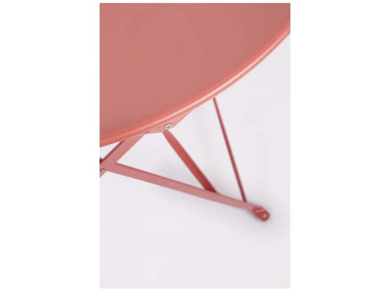 Set bistrot da giardino pieghevole in acciaio color terracotta – Austin