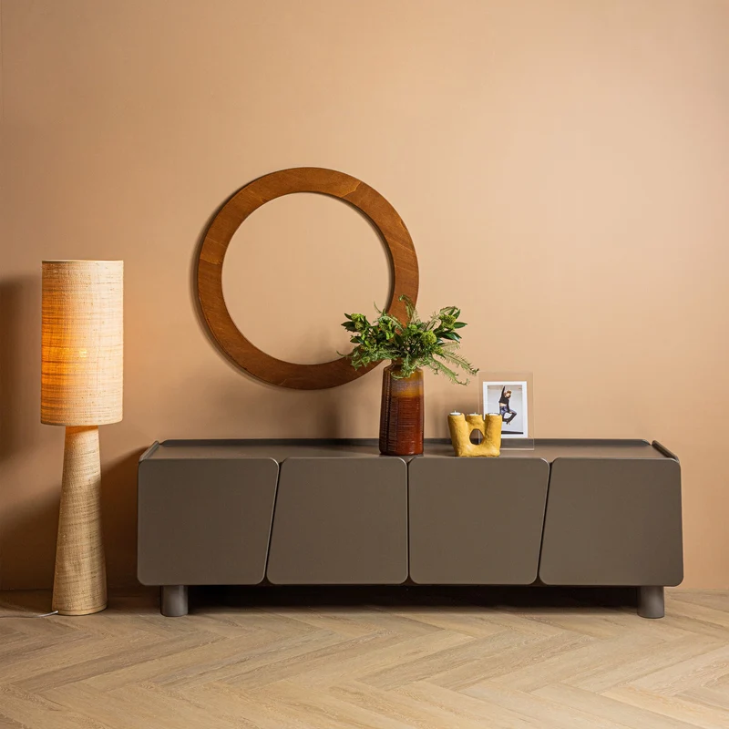 Mobile TV 4 ante in legno di pino Vellor 200x58 cm