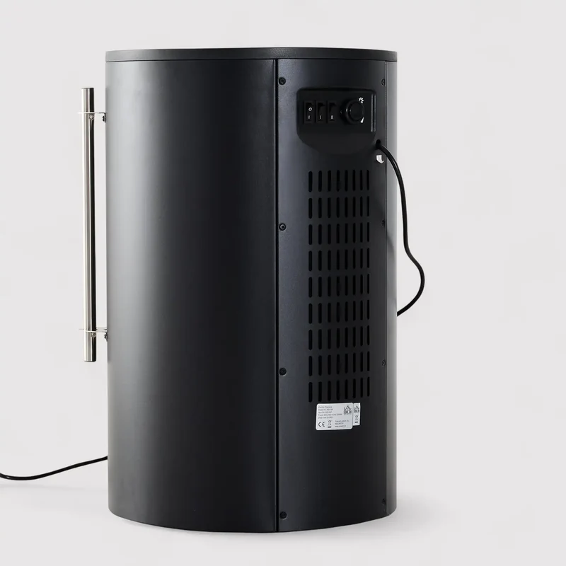 Kiwano - Finto camino elettrico nero con fiamma a led