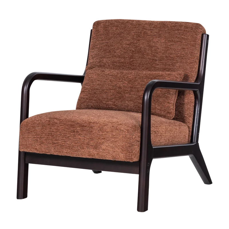 Poltrona in ciniglia con braccioli Tilia 67x75 cm