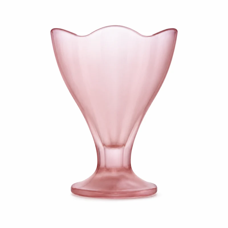 Coppetta gelato in vetro con bordo floreale 250 ml assortita – Fleur de Rose