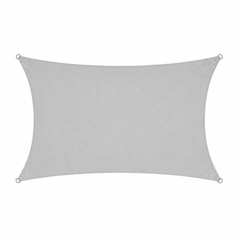 Vela ombreggiante triangolare in poliestere bianco 2x2x2 m – Curacao