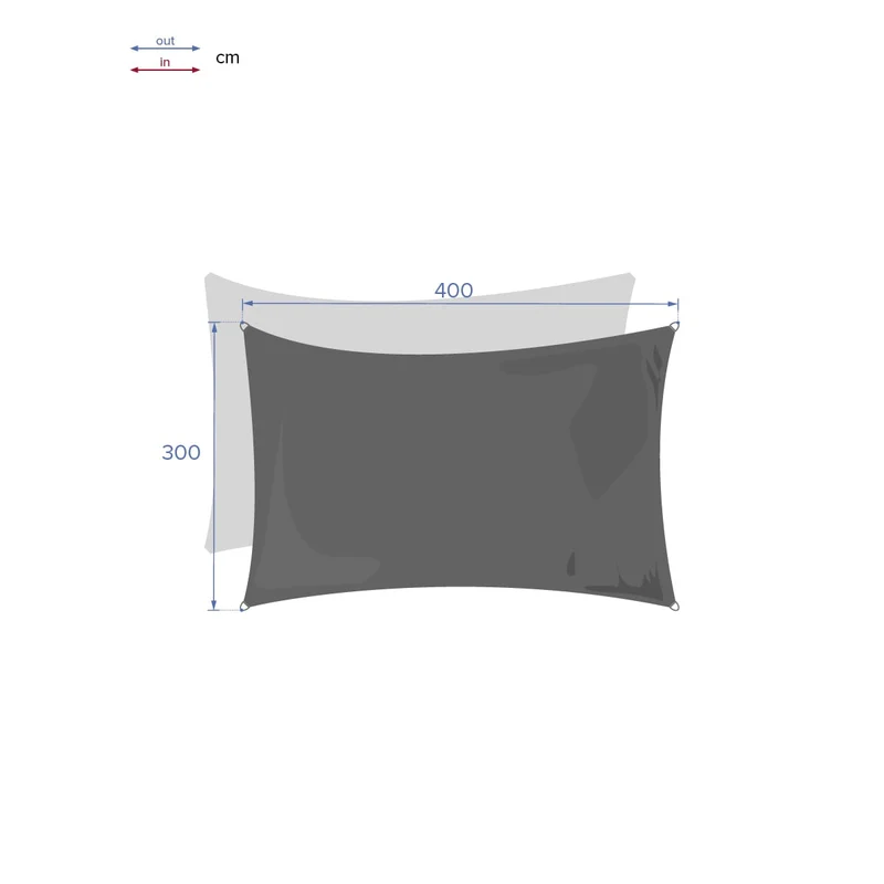 Vela ombreggiante rettangolare in poliestere blu indigo 3x4 m – Curacao