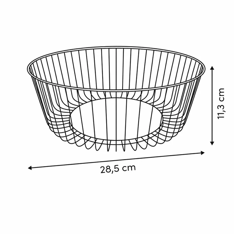 Fruttiera rotonda traforata in metallo terracotta Ø28,5 cm – Filare