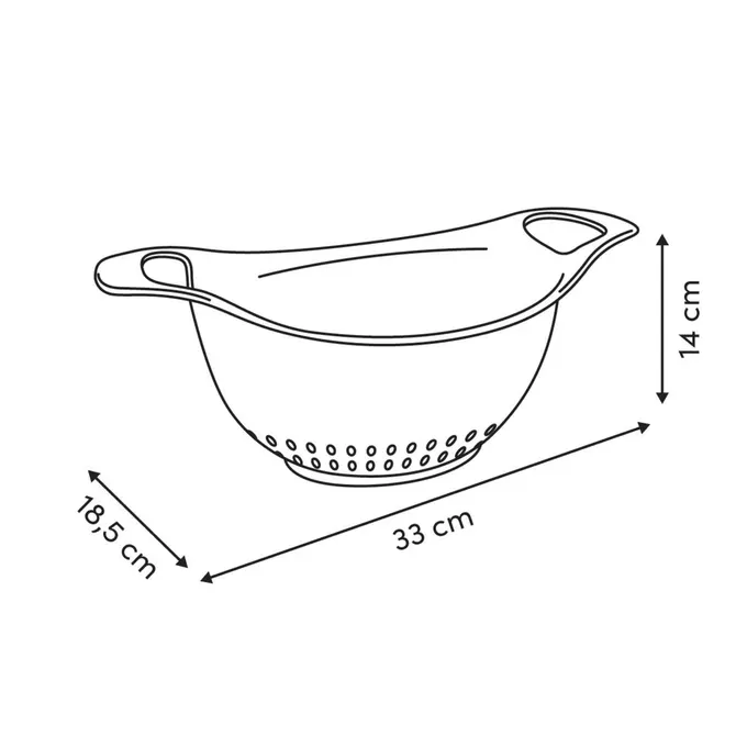 Colino bacinella in polipropilene verde menta con manici 33 cm – Poly