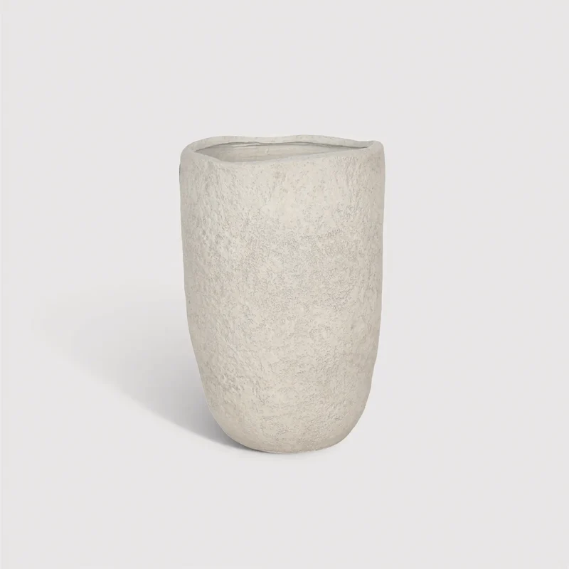 Rosmira - Vaso da Interno in MGO bianco stile moderno