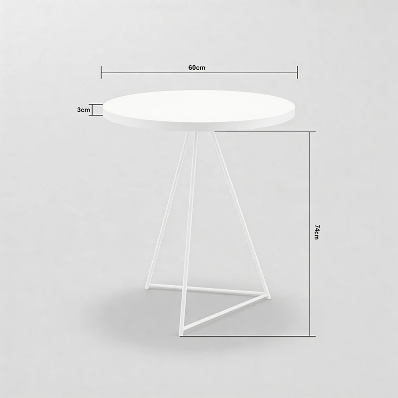Lumea - Tavolino alto da bar color bianco crema stile moderno