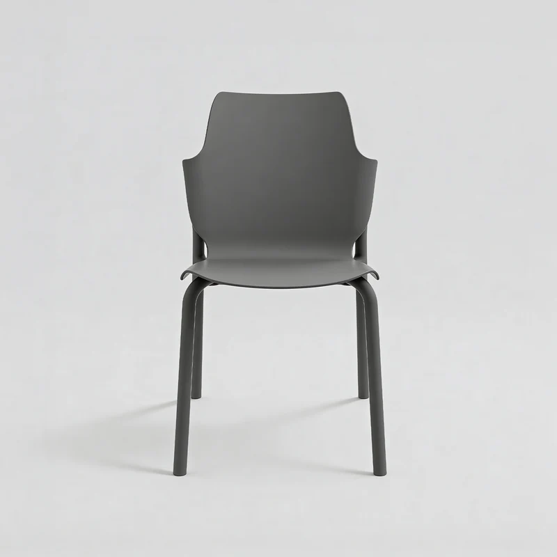 Tarek - Set 2 Sedie da giardino colore grigio antracite moderne