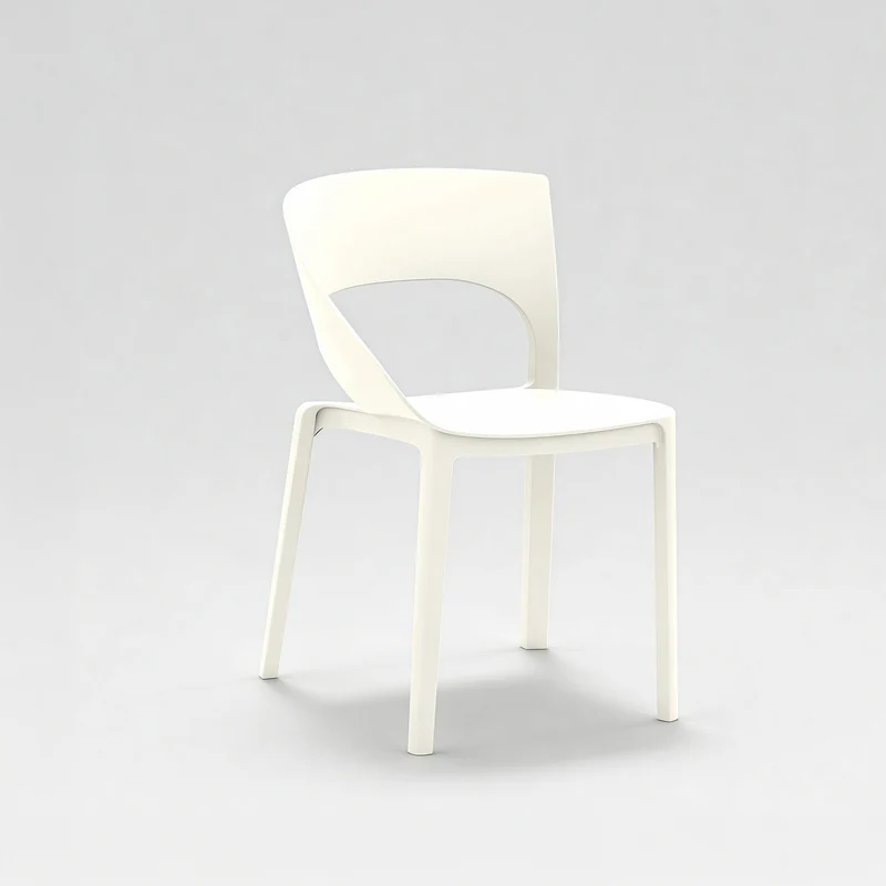 Elune - Set 2 sedie da giardino color bianco crema stile moderno