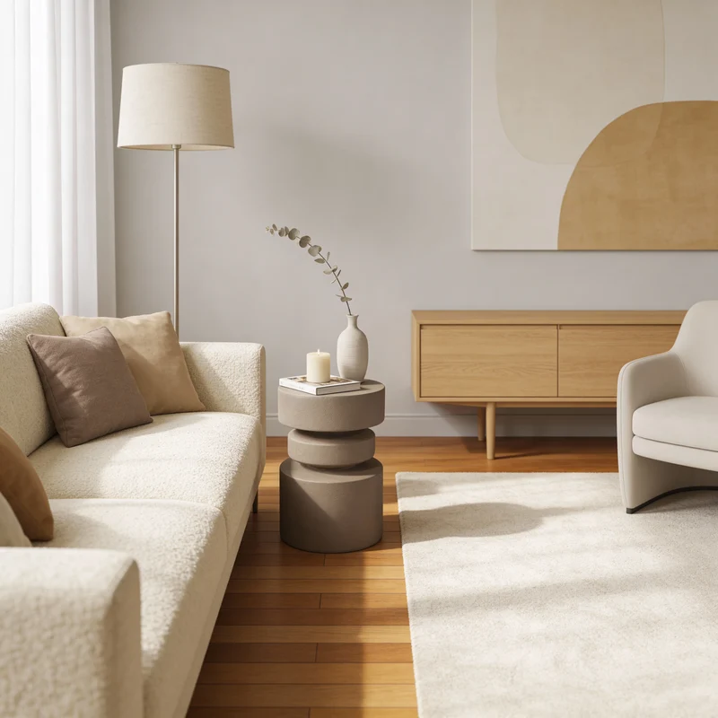 Taren - Tavolino da salotto colore marrone mocha stile moderno