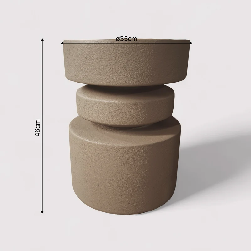 Taren - Tavolino da salotto colore marrone mocha stile moderno