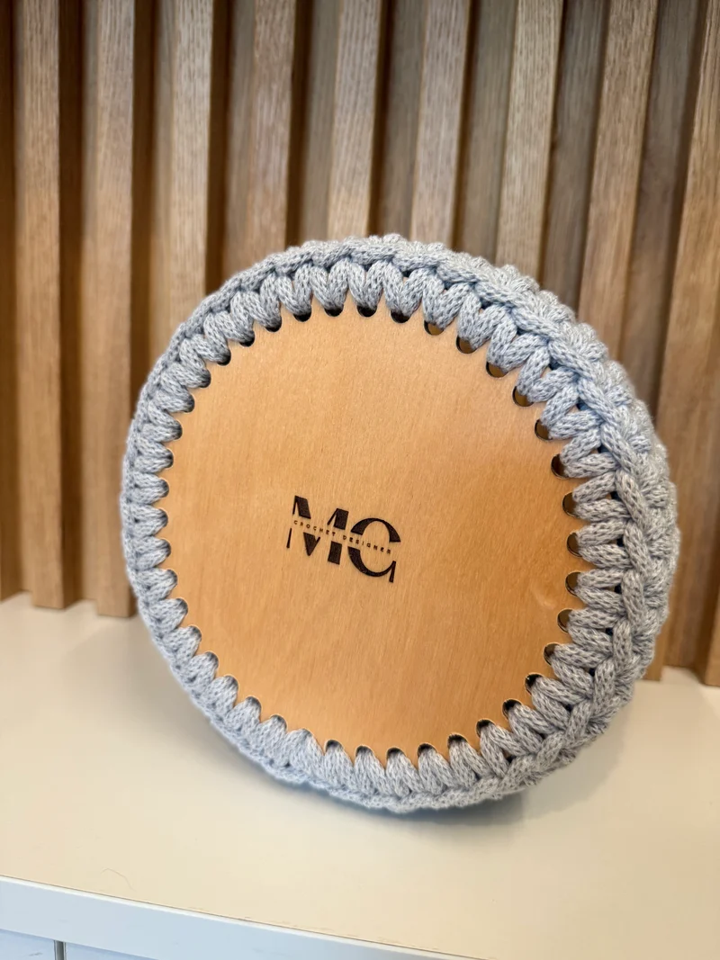 Cestino in corda intrecciata 100% cotone diametro 16 cm - Due colori