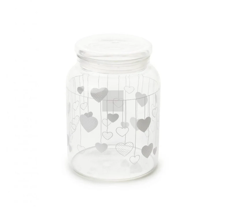Barattolo in vetro borosilicato - Cuori
