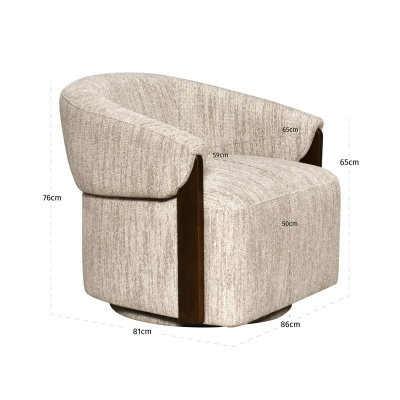 Richmond Interiors Lounge Stuhl Marina natural softweave swivel fire retardant