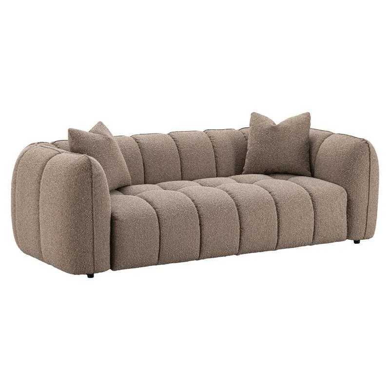 Richmond Interiors Sofa Hogan mocca chunky 3-seater fire retardant