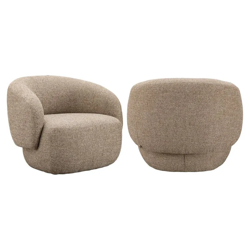 Richmond Interiors Lounge Stuhl Milano sand tweed fire retardant
