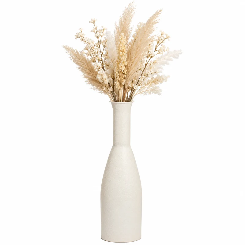 Vaso decorativo slanciato in metallo effetto sabbia h49 cm – Sandy