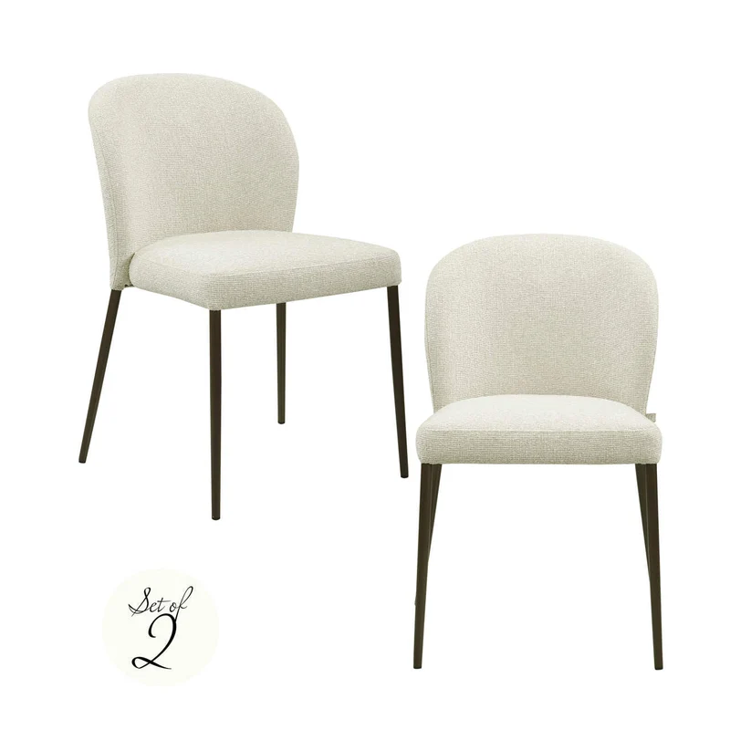 Richmond Interiors Esszimmerstuhl Stacker biscotti fire retardant (Set of 2)