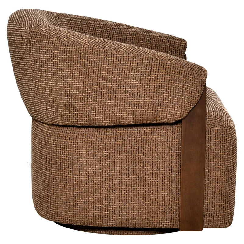 Richmond Interiors Lounge Stuhl Marina brown blockweave swivel fire retardant