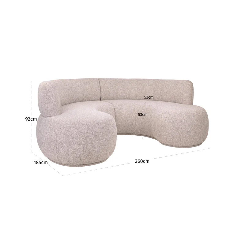 Richmond Interiors Sitzbank Sorrobon cayenne brown round (Set of 2)