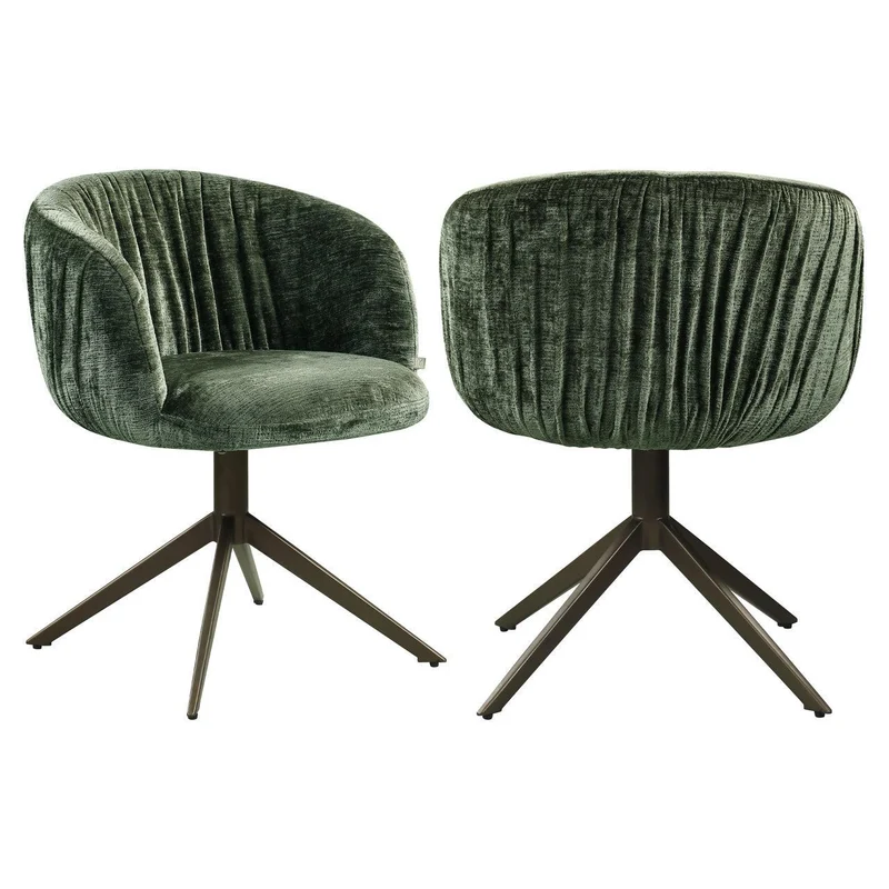 Richmond Interiors Esszimmerstuhl Cassi sage chenille swivel