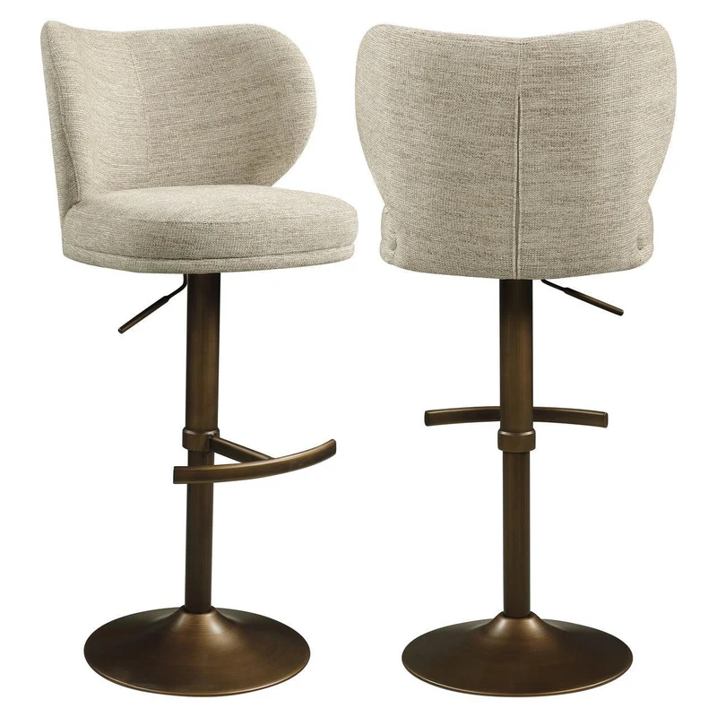 Richmond Interiors Barhocker Amely natural softweave swivel