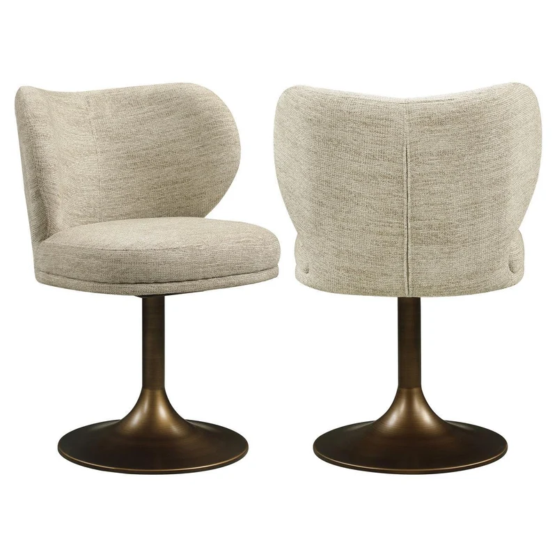 Richmond Interiors Esszimmerstuhl Amely natural softweave swivel