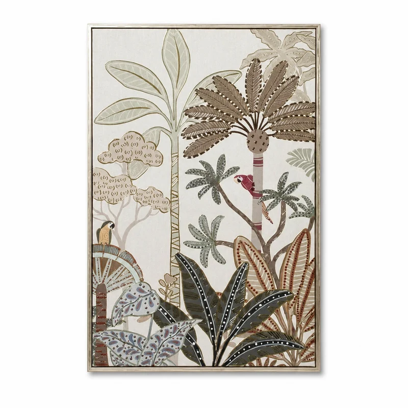 Quadro su tela con illustrazione botanica tropicale 50x70 cm – Deco